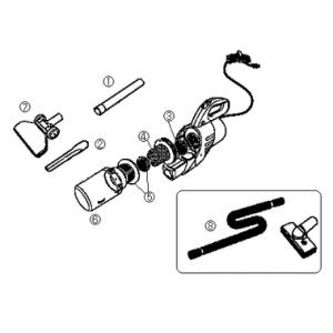 ツインバード工業　HC-E243　クリーナー アフターパーツ　延長パイプ　 図１