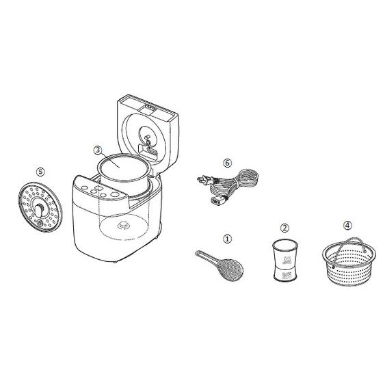 ツインバード工業　RM-4547W マイコン炊飯ジャー 　アフターパーツ　内ふた固定ゴム　