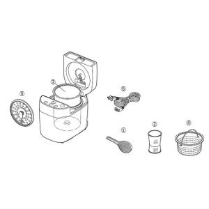 ツインバード工業　RM-4547W マイコン炊飯ジャー 　アフターパーツ　糖質カット容器Assy　図...