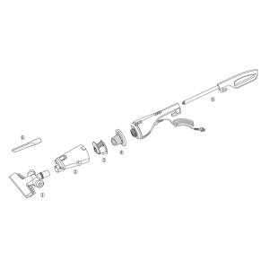 ツインバード工業　TC-E152、TC-E123、REY-006用ブラック　 サイクロンスティック型クリーナー アフターパーツ　スキマノズル　図６