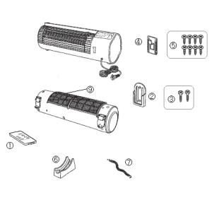 ツインバード工業　EF-D988 壁掛けワイドファン アフターパーツ  リモコンホルダー取り付けネジ(2本セット)　図３｜zaka-mmc