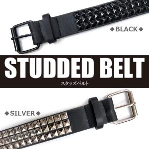 【使用薄め】ウェンディーズ　2段ピラミッドスタッズ　レザーベルト　イングランド製 WENDY'S ウェンディーズ 正規 イギリス製 2-Row Large