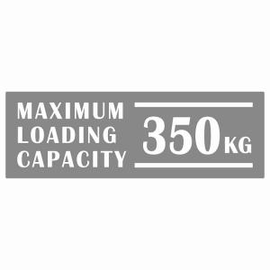 最大積載量 Maximum Loading Capacity 英語表記 グレー 350kg ステッカー シール カーステッカー 自動車用 トラック 重量 15x5cm｜zakka-felice