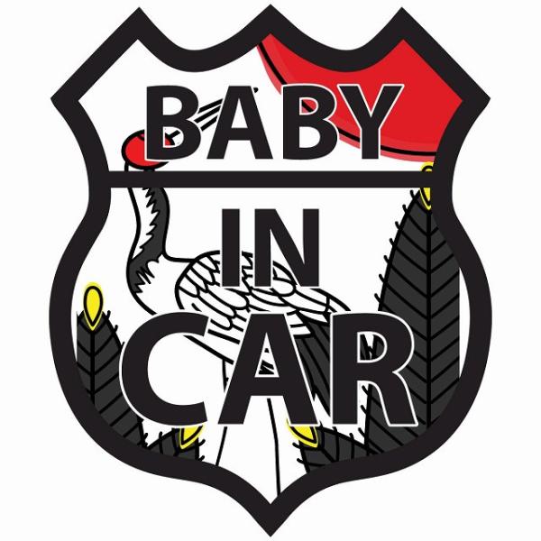 BABY IN CAR ステッカー 花札柄 松に鶴 ルート66 カーステッカー シール sticke...