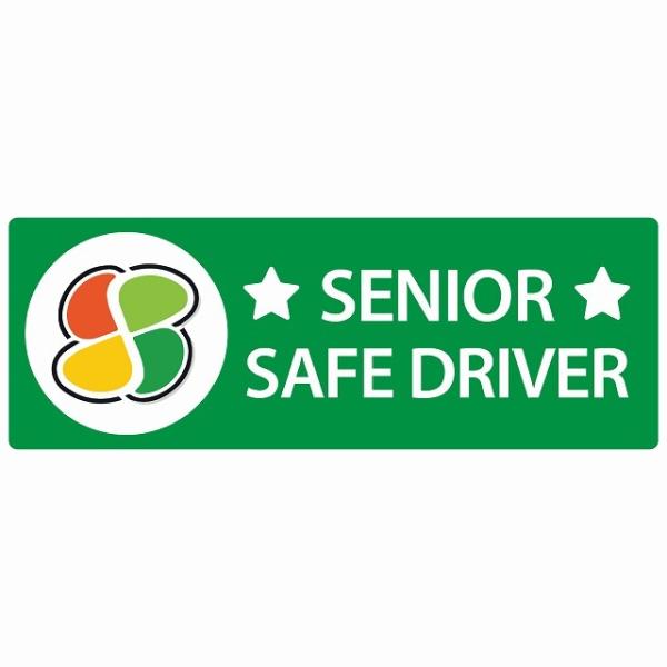 カーステッカー 高齢者マーク グリーン SENIORSAFEDRIVER セーフティサイン ステッカ...