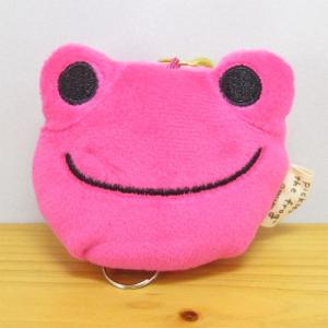 ★かえるのピクルスストラップ・ミュージックピンク★ かえるのピクルス リール付きキーマスコット ピンク カエルのピクルス