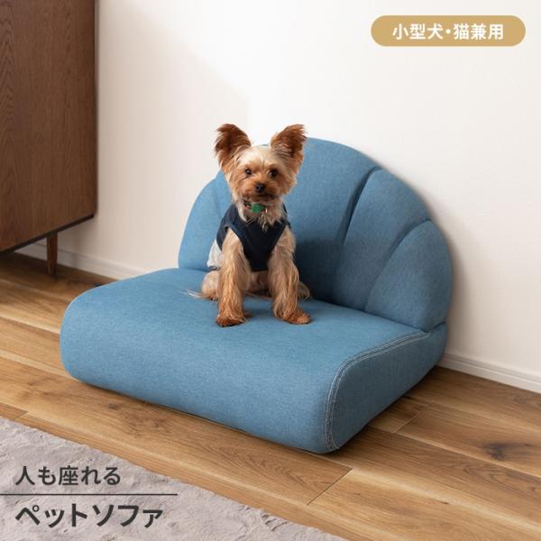 ペットソファ ペットベッド フロアソファ ローソファ 椅子 1人掛け 小型犬 猫 うさぎ 広い座面 ...