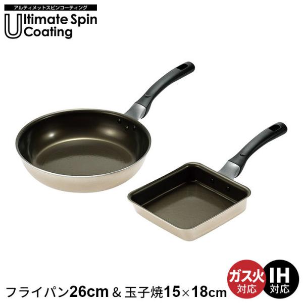 フライパン 深型 26cm ih ガラス蓋付き/玉子焼き セット こびりつきにくい 玉子焼き器 卵焼...