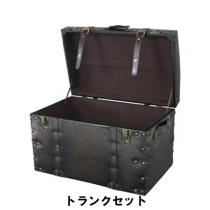 【値下げ】 トランクセット S：幅50 奥行35.5 高さ35cm L：幅66 奥行41 高さ46cm 日用品 雑貨 生活雑貨 収納用品 かご バスケット｜zakka-gu-plus