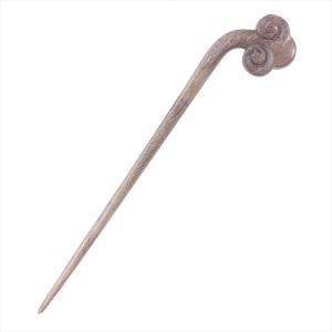 かんざし 簪 木製 緑檀 60 8の字 普段使い シンプル 天然木 木彫り