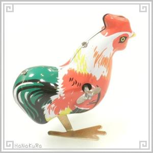 ブリキ ぜんまい おもちゃ 211 ニワトリ 鶏 [展示品] コレクション 玩具 レトロ｜zakka-hanakura