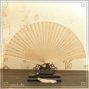 白檀扇子 白檀扇子 インド産白檀 檀香扇 XS102-51 20cm | 工芸扇子,白檀