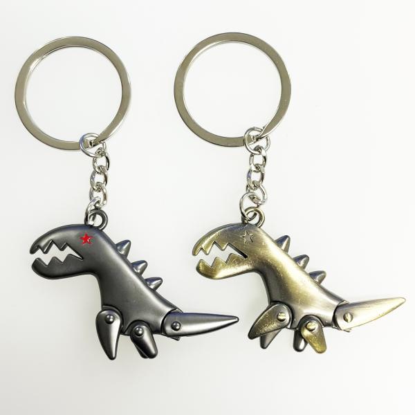 恐竜 メタル 金属 キーホルダー