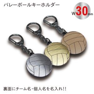 【SGW30】バレー ボール キーホルダー W30mm 名入れ アクセサリー 卒団 卒業 記念品