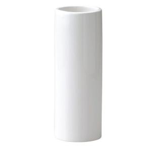 陶器花瓶 モノトーンフラワーベース 寸胴　L　ホワイト 10.5×30cm 001-A/WH【KEI ケー・イー・アイ 4530254056554】