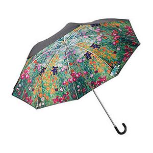 レディース傘 晴雨兼用名画折りたたみ傘 クリムトフラワーガーデン 6119-028