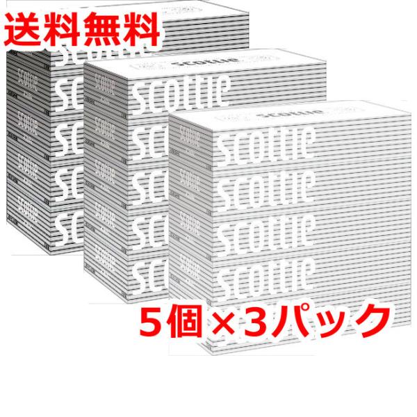 スコッティ 箱ティッシュ 200W×5個パック×3 ボックスティッシュペーパー 日本製紙クレシア