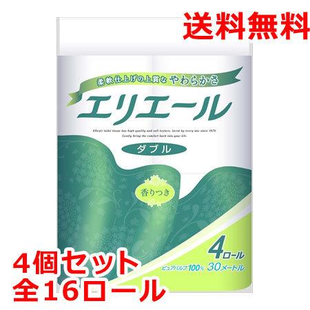 エリエール トイレットペーパー ダブル 4ロール×4 30m