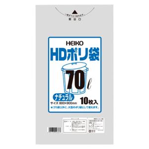 半透明ごみ袋 70L 10枚×10 HDポリ袋 無地 HEIKO｜zakka-nandemo