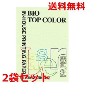 伊東屋 バイオトップカラー 80g A4 BT105 グリーン 100枚×2 モンディ