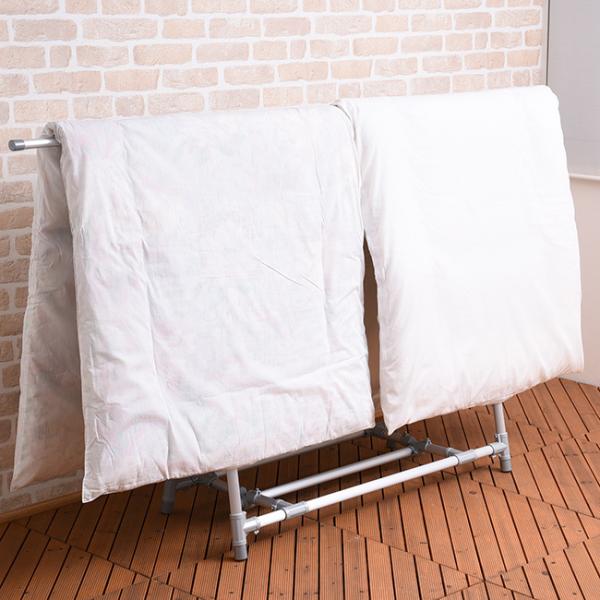 アルミ製折りたたみ式A型布団干し(布団干し 室内 室外 ベランダ 折りたたみ コンパクト アルミ 軽...