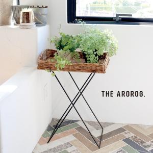 THE AROROG ジ アラログ バトラートレイ(観葉 植物 置く 台 玄関 リビング 屋内 テラス 観葉植物 飾る ラタン 籐) 1-2W｜zakka-nekoya