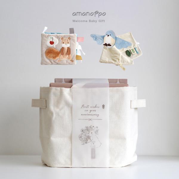 amanoppo あまのっぽ ブランケットとふんわりえほん りすくんのさくらんぼ探し(出産祝い ギフ...