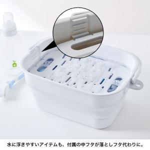 折りたためるつけ置き洗いバケツ 洗濯板付き I...の詳細画像3