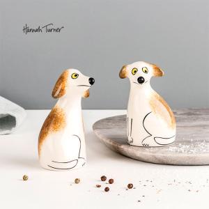 HannahTurner ソルト＆ペッパー ドッグ(塩コショウ入れ おしゃれ 塩