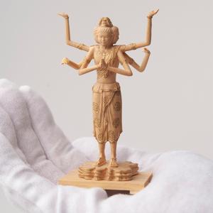 極小仏 阿修羅(阿修羅像 仏像 木製 木彫り ...の詳細画像4