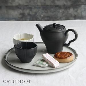 ティーポット ミルティーユ ブルーベリー 茶こし付 ホワイト スタジオM 
