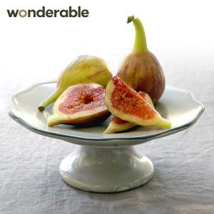 wonderable wa コンポート 0259-006(ケーキスタンド 19cm 陶器 アンティーク 風 白 1段 アフタヌーンティー スタンド)