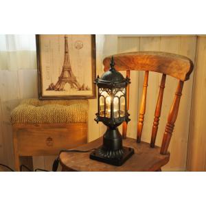 ヴィンテージ調 テーブルランプ サブマリン 高さ21cm ブロンズ LED電球