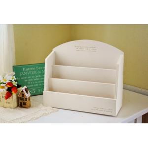 レターラック 大きい 木製 No.5 白 スマホ収納 シンプル インテリア雑貨 ポストカード マガジ...