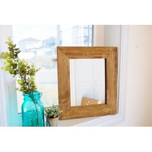 鏡 ミラー 送料無料 レトロ ぶ厚い 木枠 付き フレーム 壁掛け 置き