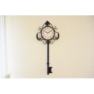 壁掛け時計 大きい レトロ アンティーク キー ラージキー ウォール