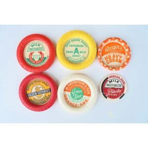 ミルク キャップ セット H アンティーク 雑貨 アメリカン 牛乳 カントリー インテリア 飾り 手...