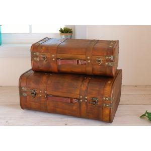 【風こぞう】レザートランク アンティークでレトロな本革のレザートランク / 革鞄のHERZ(ヘルツ