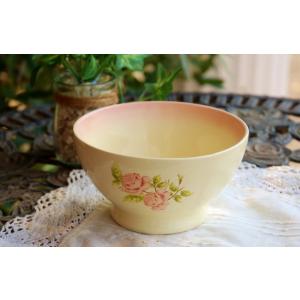 アンティーク・イマン 新品 imane ダイアナローズ お宝 国産陶器 カフェオレボウル 約20年前...