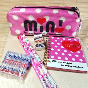 ふわんこ 文具セット ペンケース+鉛筆消しゴム メモ 8点（いやいや