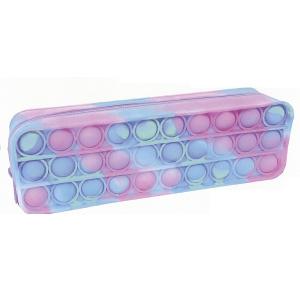 #プッシュポップ バブル ペンポーチ（シャーベットブルー）63249/筆箱 マーブルカラー