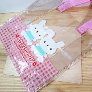 プールバッグ（ぱんだ_チェック）透明 ビニールバッグ 87052/可愛い