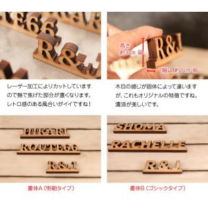 アルファベット オーダー 文字 木製 置物 ス...の詳細画像3