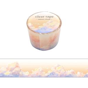 マインドウェイブ 　透明クリアテープ　 sunset cloud　夕焼け・くも　30mm｜zakka-rain