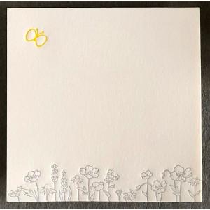 Hutte paper works 活版印刷のメモパッド メモ帳 ミモザ : 文具雑貨