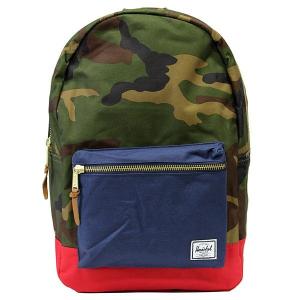 HERSCHEL ハーシェル Settlement セトルメント 10005-00041WOODLAND CAMO NY RD バックパック リュックサック カバン メンズ レディース カモ ネイビー レッド｜zakka-tokia