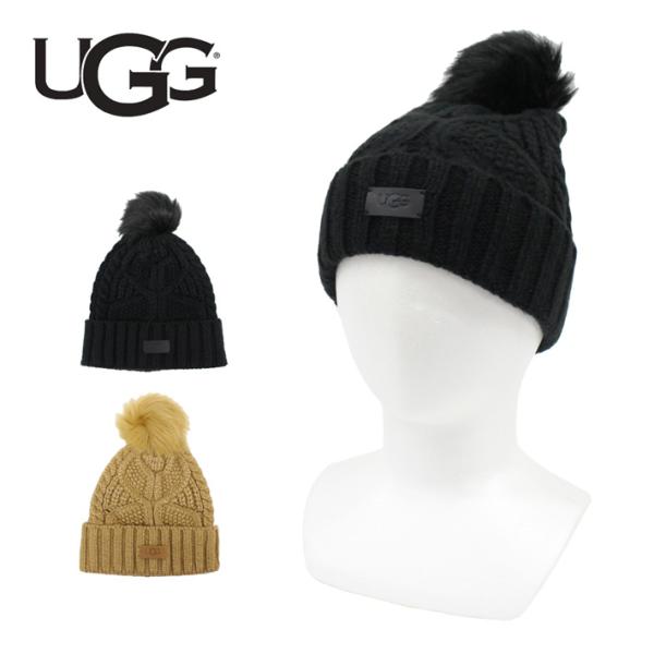並行輸入品 UGG アグ W Cable Beanie With Pom ケーブル ビーニー ウィズ...