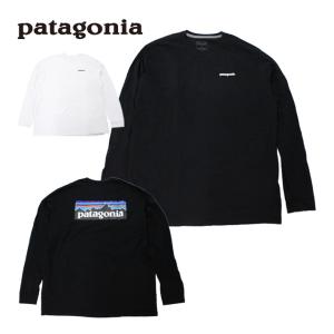 パタゴニア ロングTトップス 38518-BLK-S ブラック patagonia パタゴニア 長袖 Patagonia メンズ Tシャツ ロゴ S/M