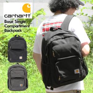 Carhartt カーハート Base Single Compartment Backpack バックパック 27L リュックサック バッグ メンズ レディース ブラック 黒 グレー B0000273 190321｜zakka-tokia