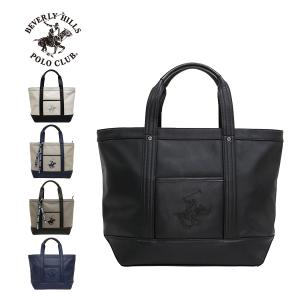 BEVERLY HILLS POLO CLUB ビバリーヒルズポロクラブ TOTE BAG ロゴ トートバッグ Lサイズ BH2008N ハンドバッグ ブラック 黒 グレー ネイビー レディース 父の日｜zakka-tokia